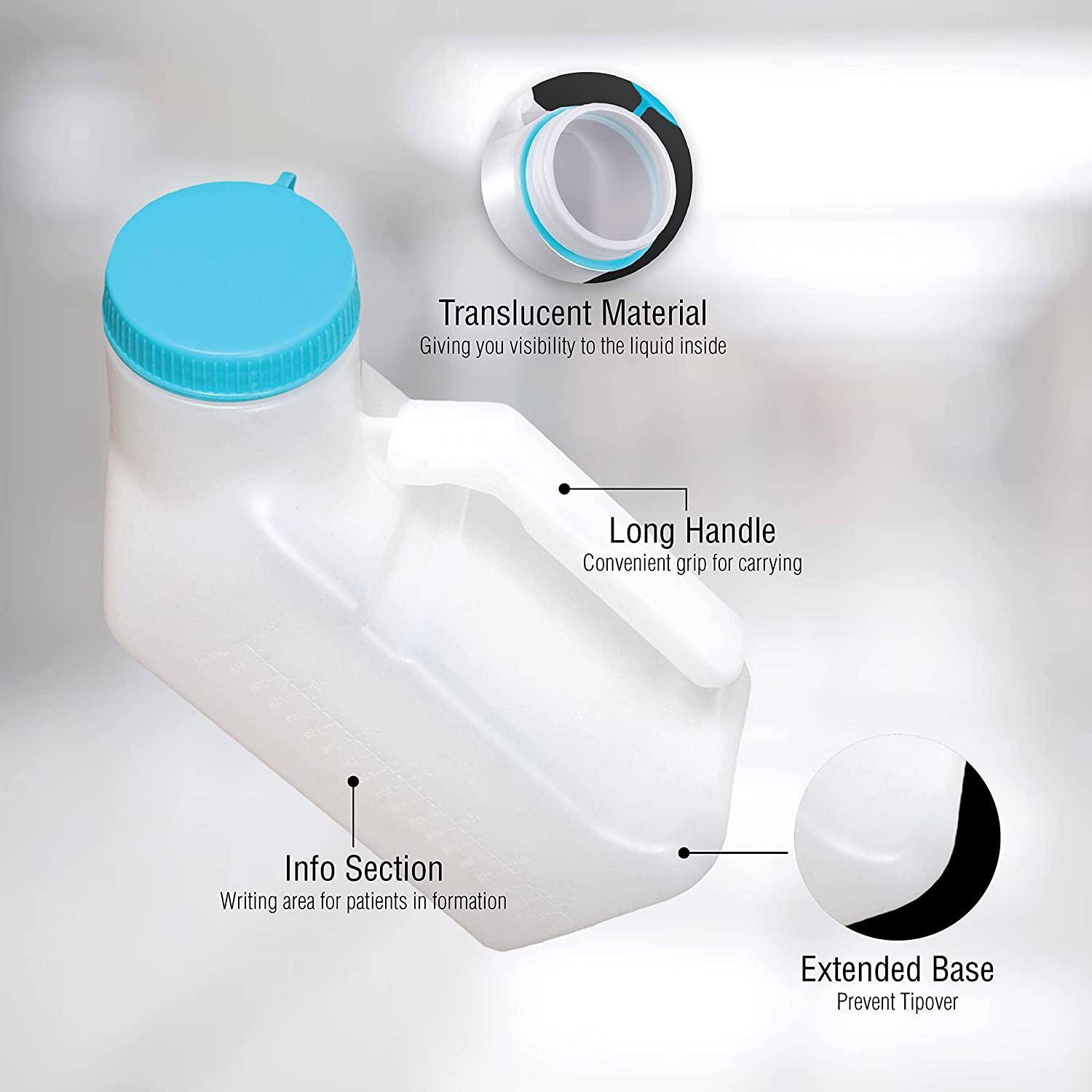 Portable Urinals for Men and Elderly 1000ml Urine Jar Spill Proof