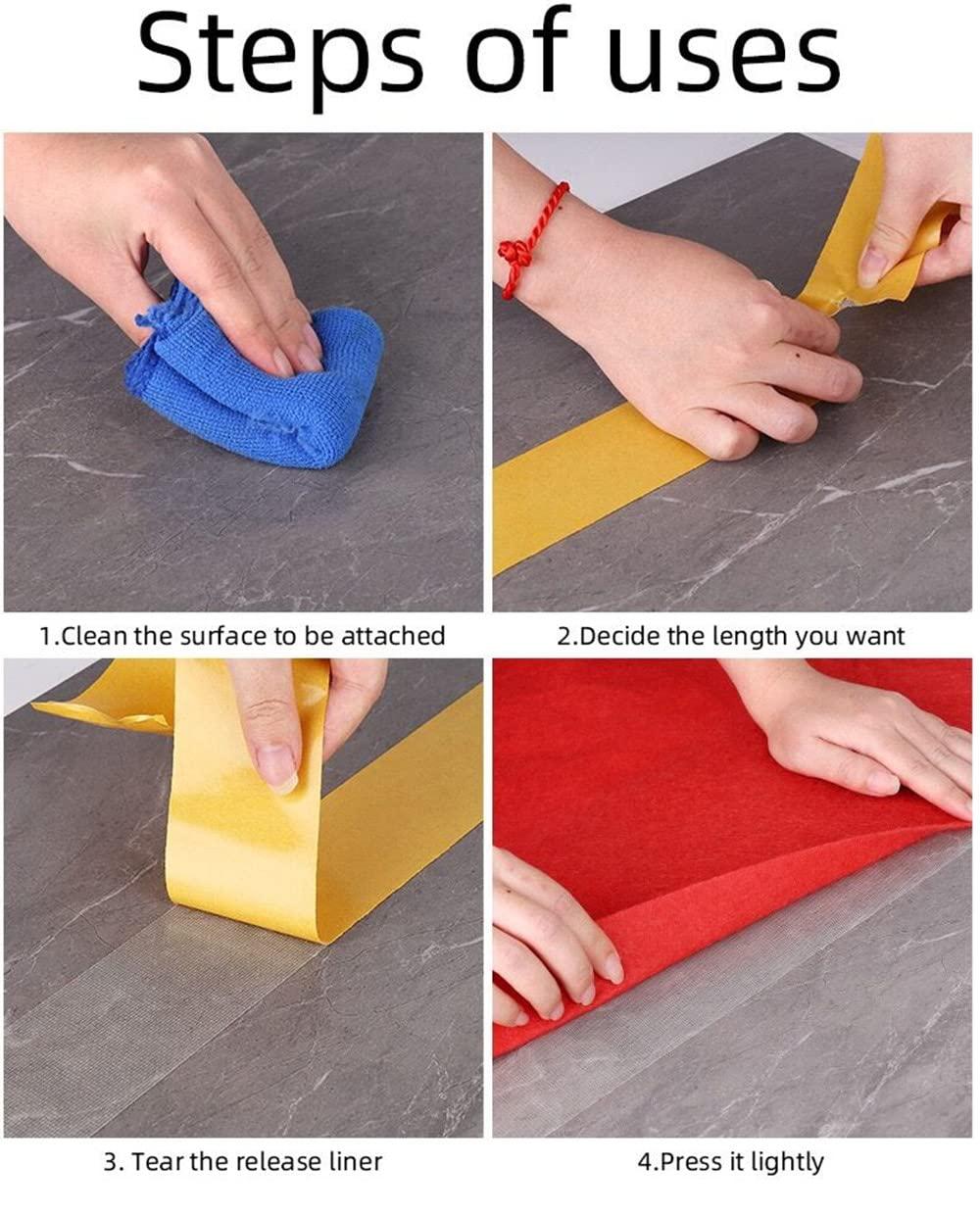 Tuocalo DoubleSided Fabric Tape Heavy Duty 1.18inx66FT(20m) Super