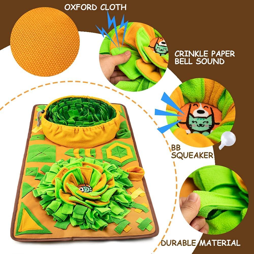 AWOOF Snuffle Mat for Dogs Interactive Puzzle Toy for Enrichment & Mental Stimulation, Stress
