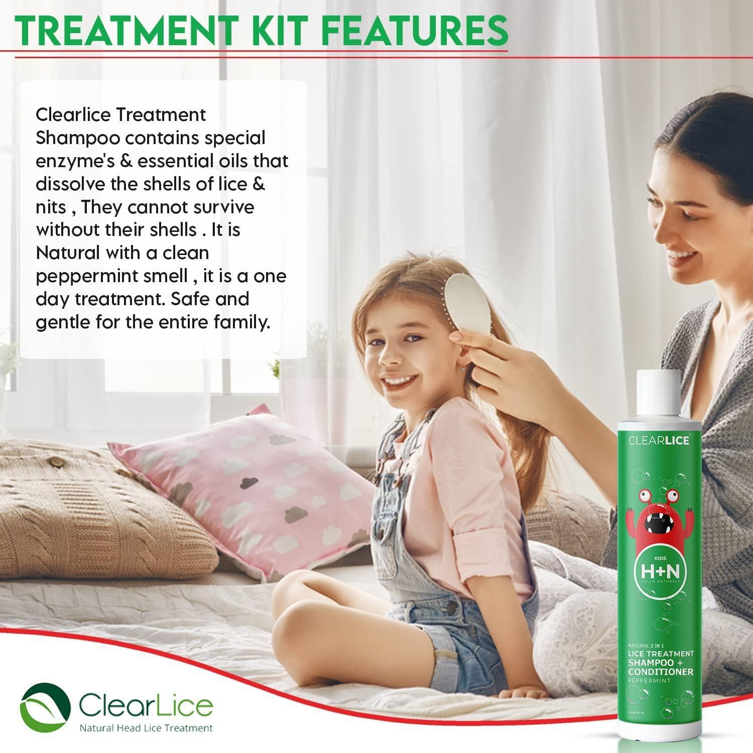 Clearlice 2 in 1 Lice Treatment Shampoo and Conditioner 8 oz