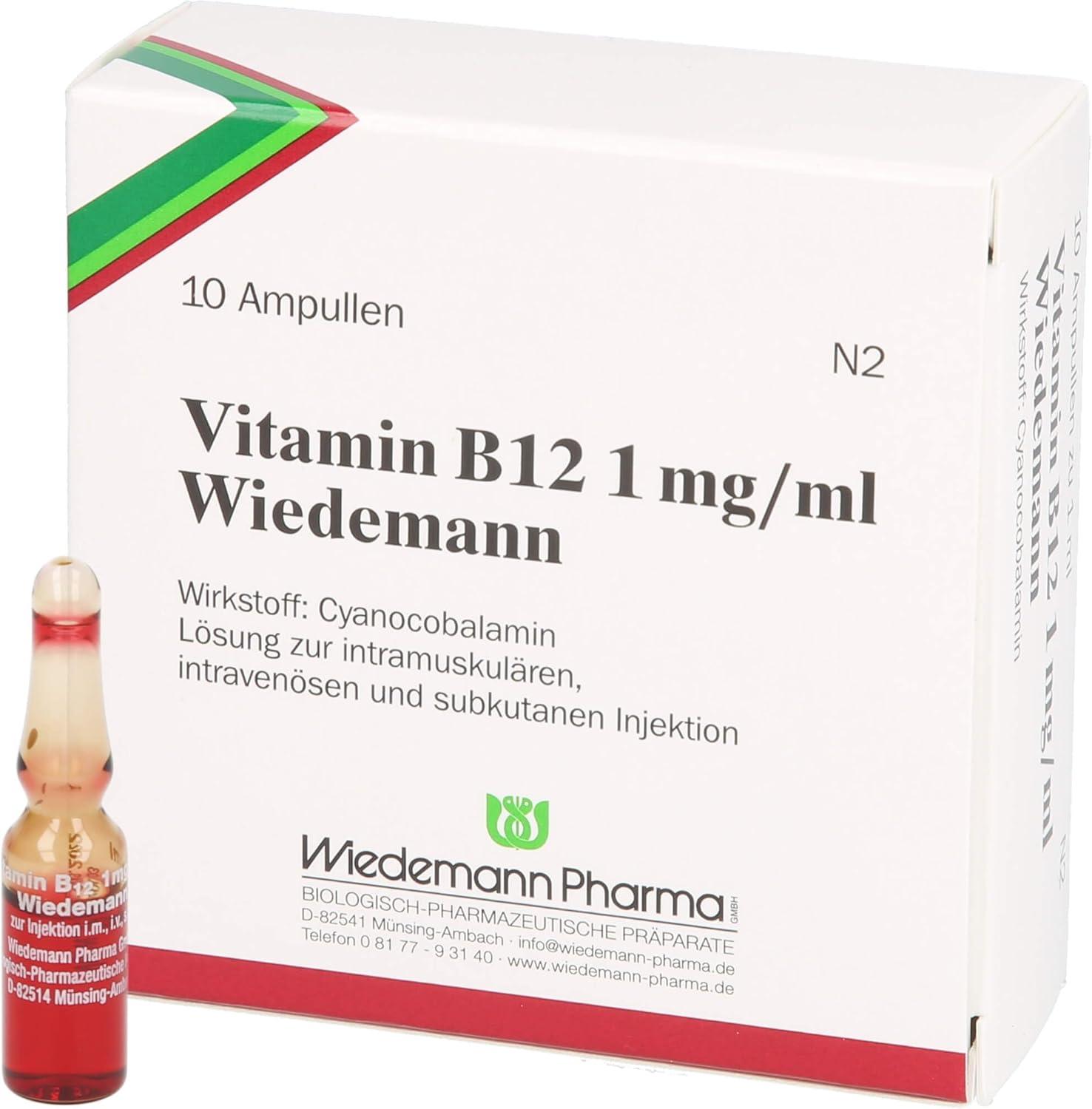 Buy VITAMIN B12 WIEDEMANN 1 mg/ml Injection Solution - 10 Ampoules - Fast  International Shipping | Buy Now with Express International Delivery |  GoSupps.com