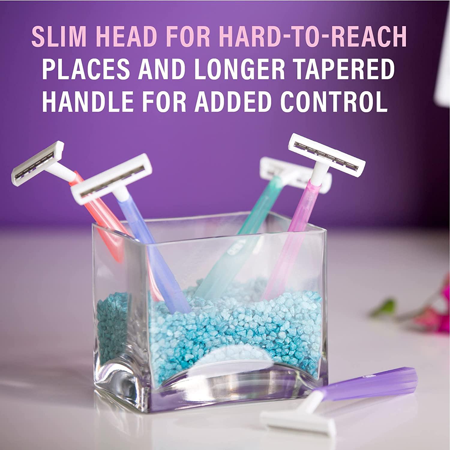 BIC Silky Touch Women's Twin Blade Disposable Razor, 10 Count Pack of