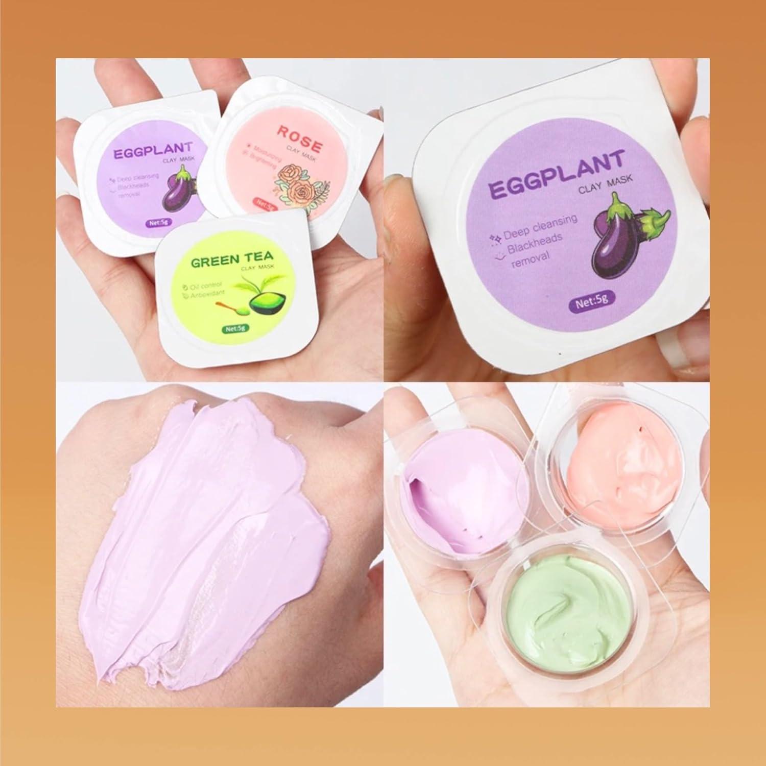 Premium Natural Mineral-Rich Clay Mask Set - 20 Capsules | Rose