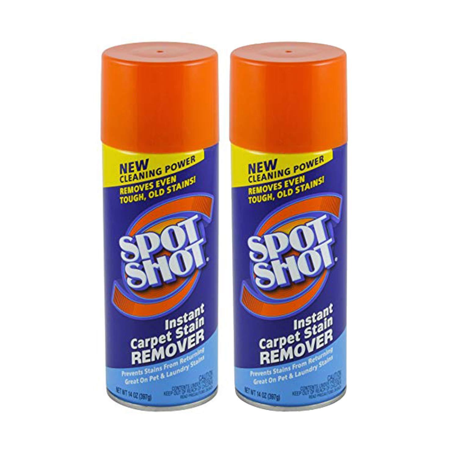 Spot Shot Instant Carpet Stain Remover Aerosol 14 oz can 2 Pack