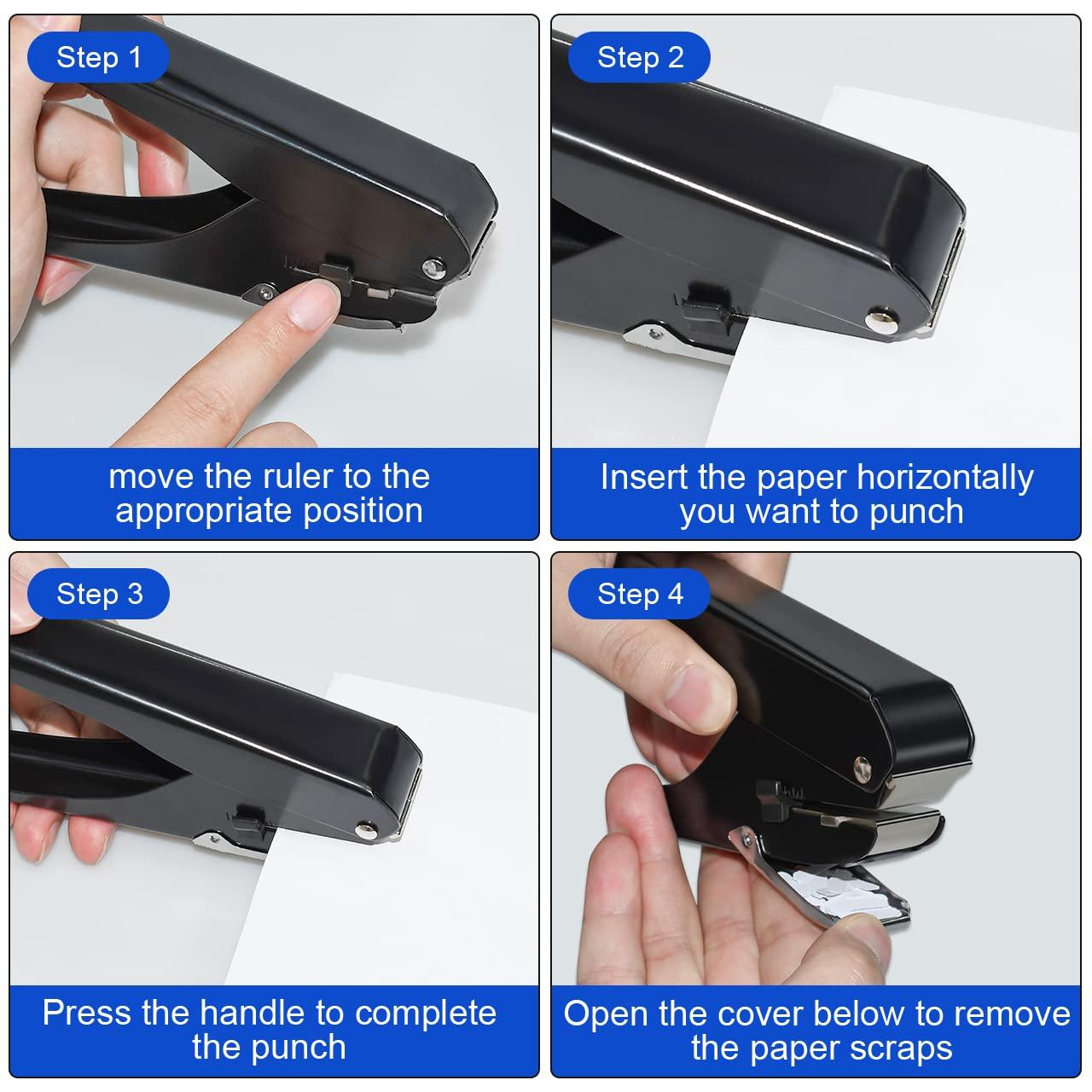 Handheld Hole Puncher Heavy Duty Single Oval Hole Punch Tool for Id Cards  Paper