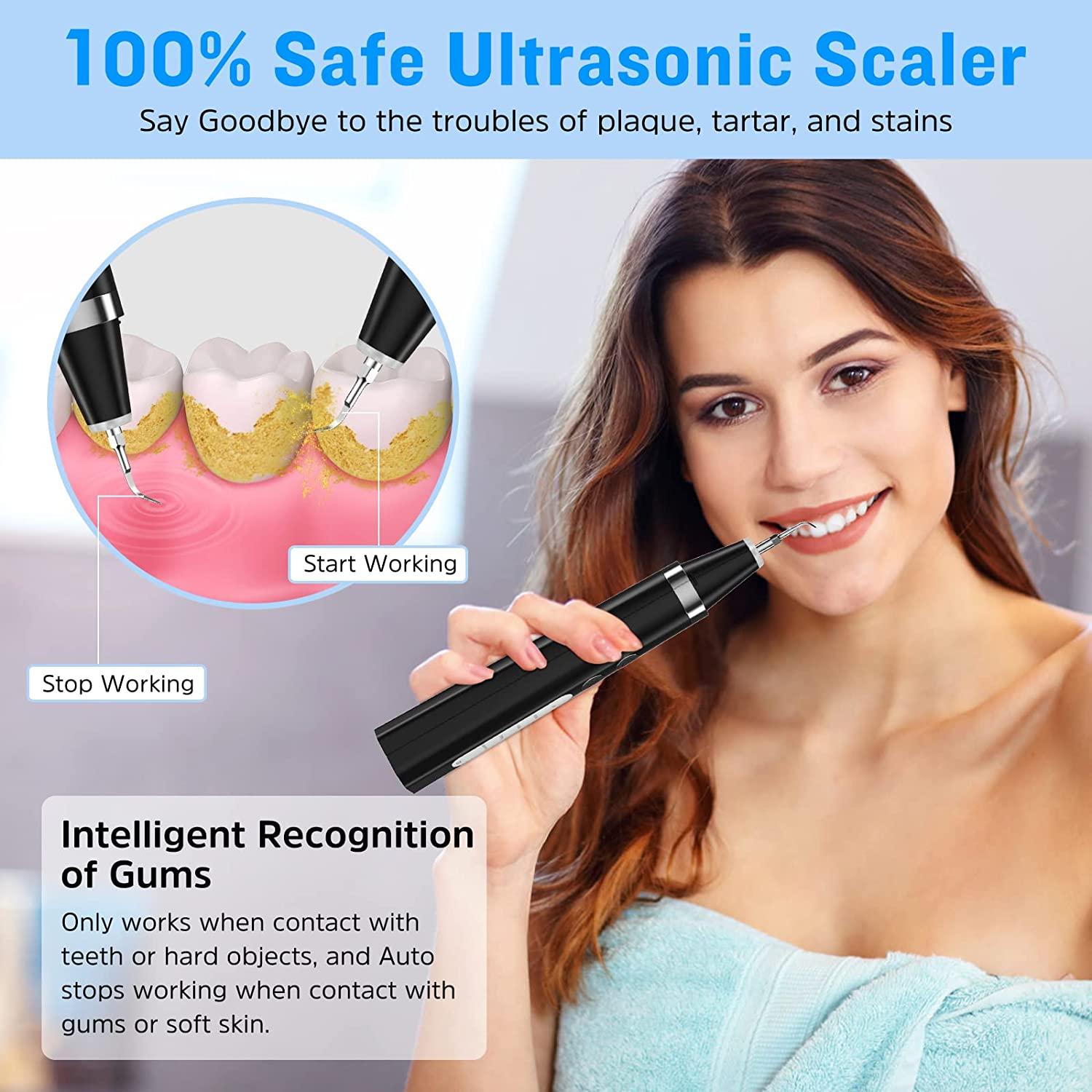 Ultrasonic Plaque Remover & Dental Cleaner Kit 5 Modes for Calculus & Stain Removal Electric
