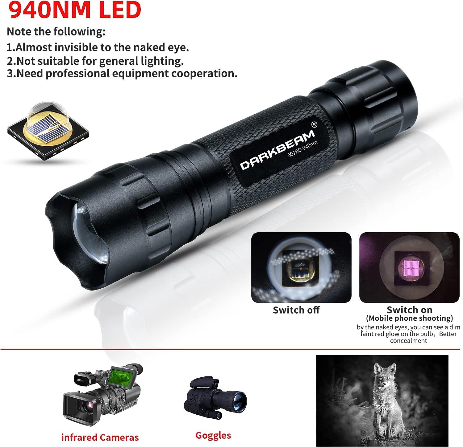 DARKBEAM Infrared 940nm Light for Night Vision Scope LED Mini IR