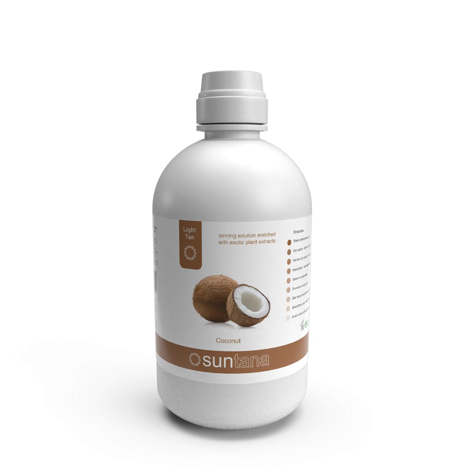 Suntana Spray tan Coconut Fragranced Sunless Spray Tanning Solution Light Tan 8 DHA 32oz (1