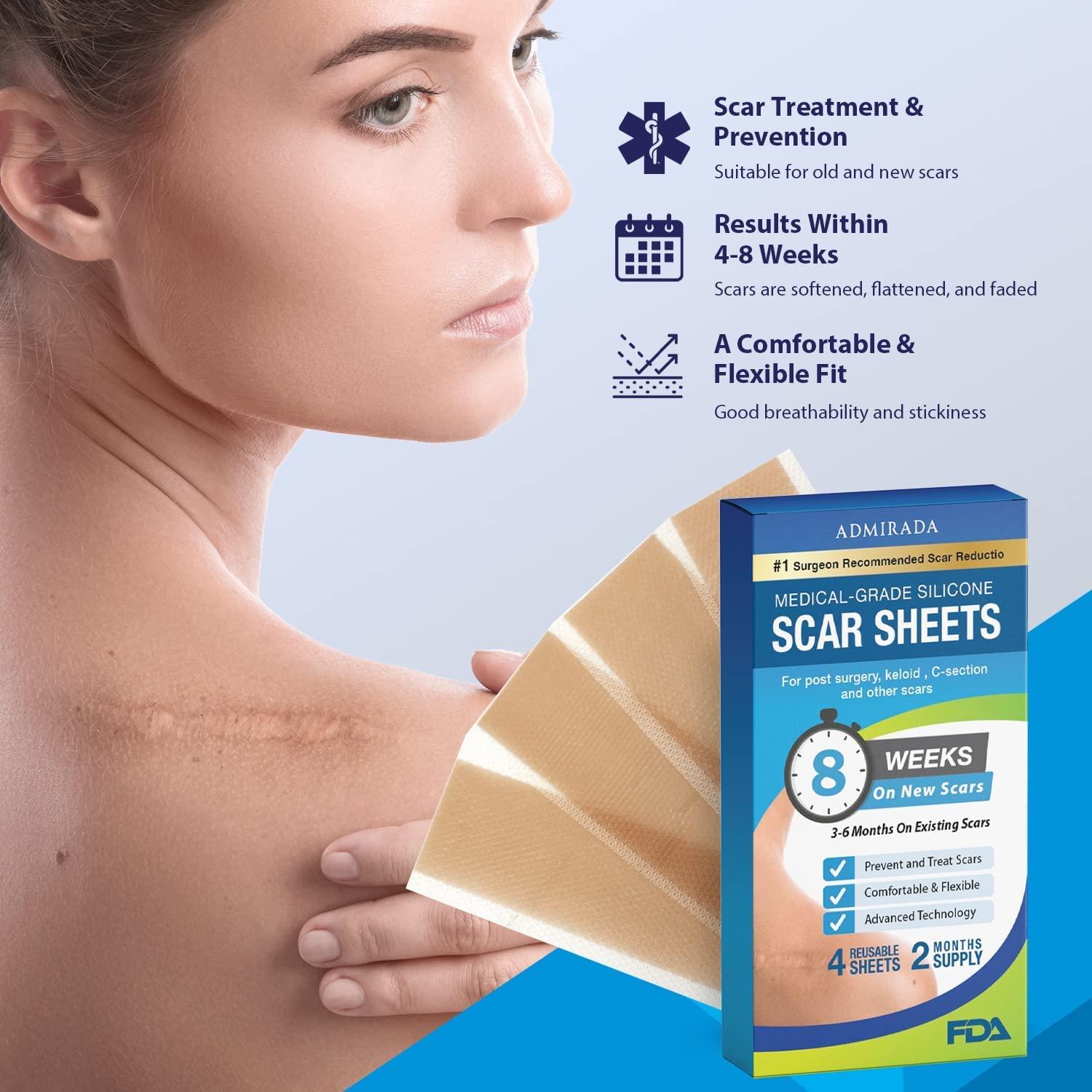 Scar Away Silicone Scar Sheets Strengthened Formula Silicone Scar