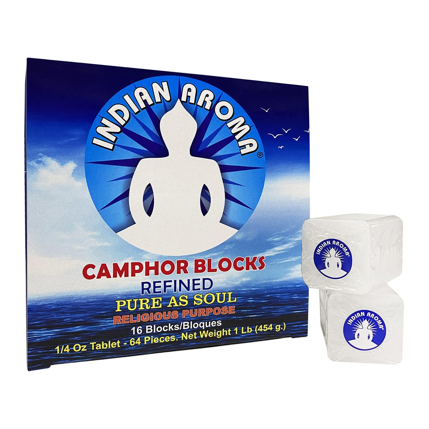Camphor Blocks Refined 16 Blocks (64 Tablets)1 Lb.