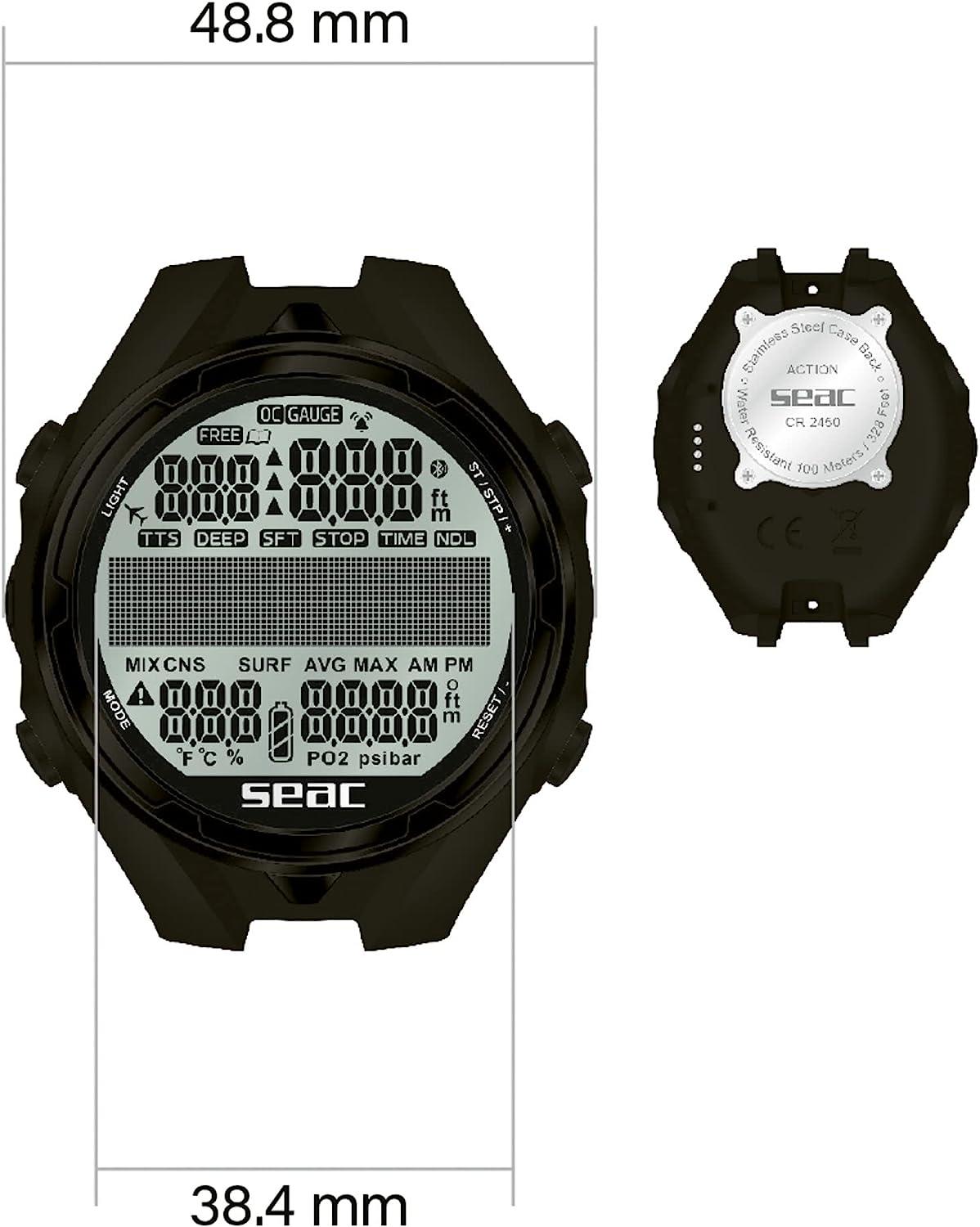 SEAC Action HR, High Resistance Dive Computer with Scuba and Freediving