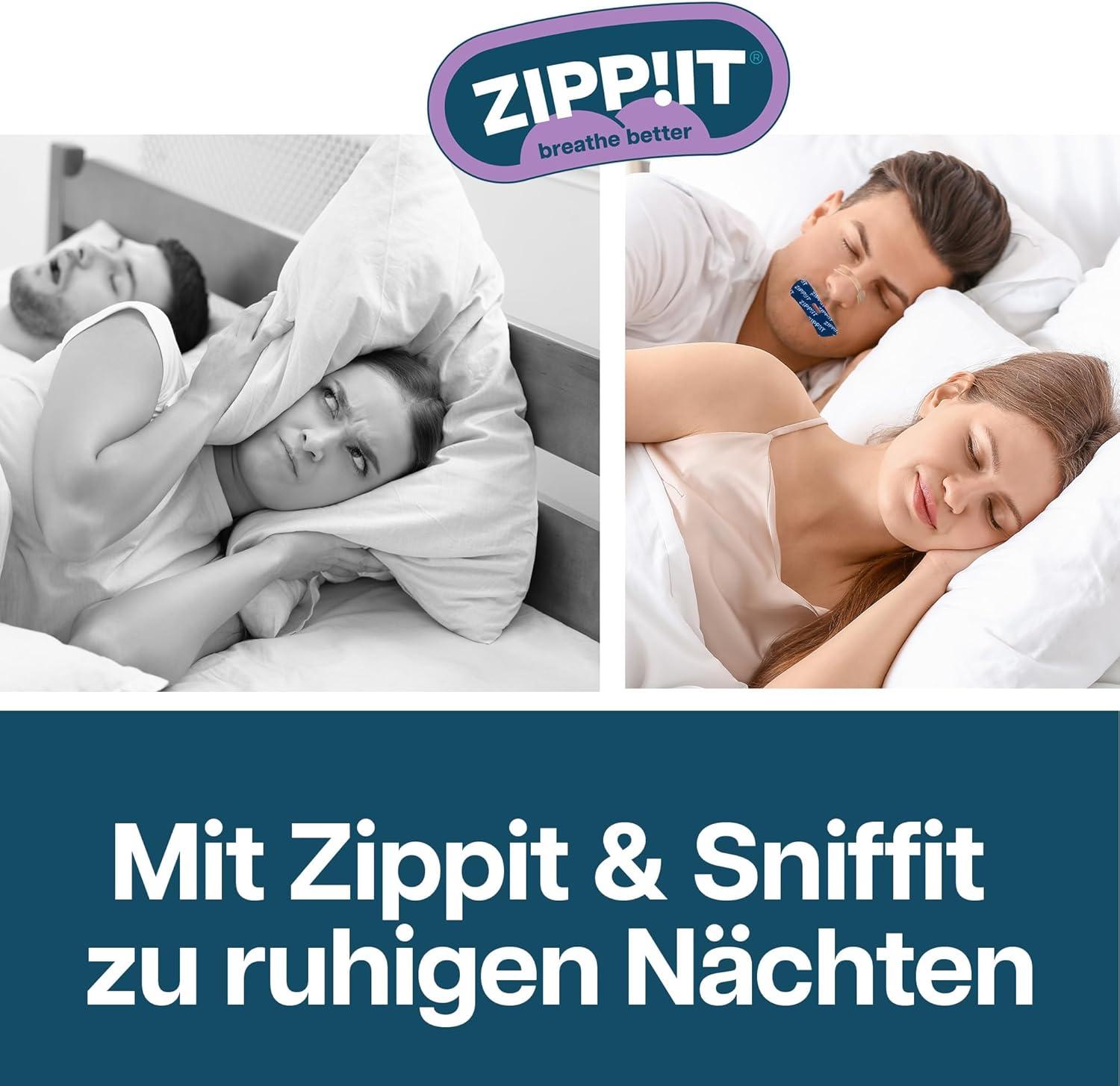 Zippit Savings Set: 30 Mouth Tape & 30 Nasal Strips for Enhanced ...