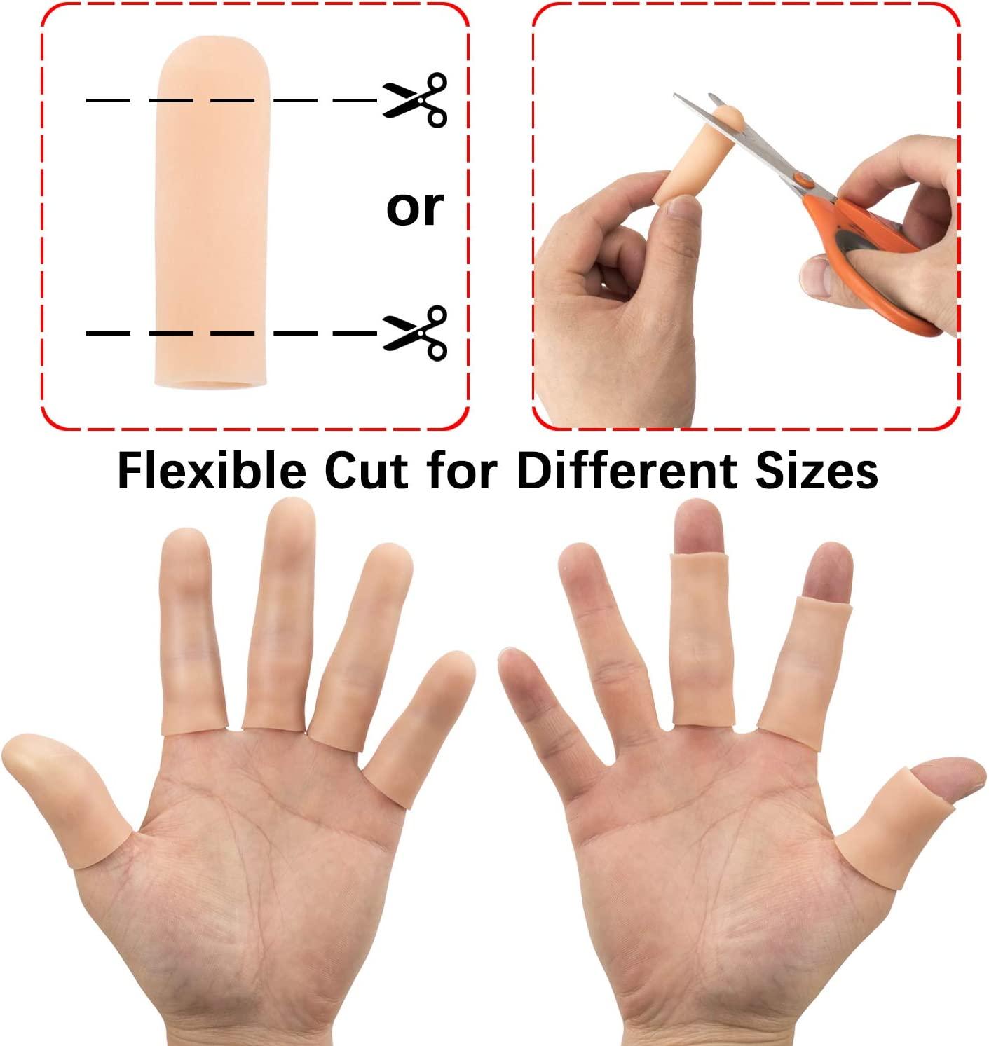 Gel Finger Support Protector Gloves Silicone Fingertips for Hands