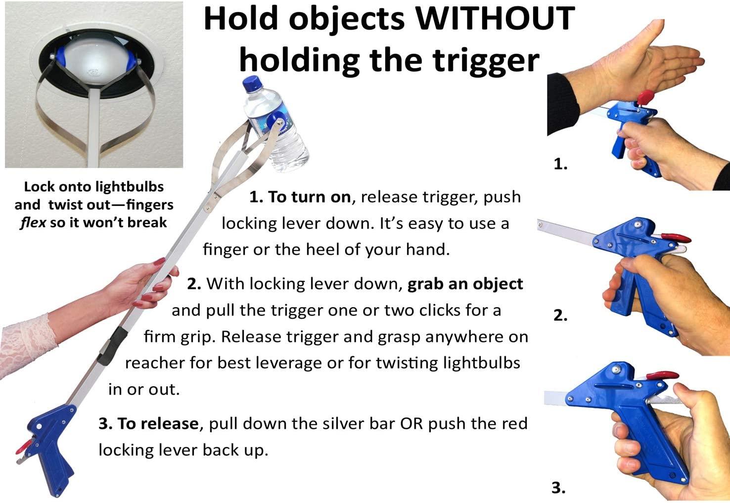 ArcMate 26" EZ Reacher Deluxe Locking Indoor Reacher Grabber with 5lb