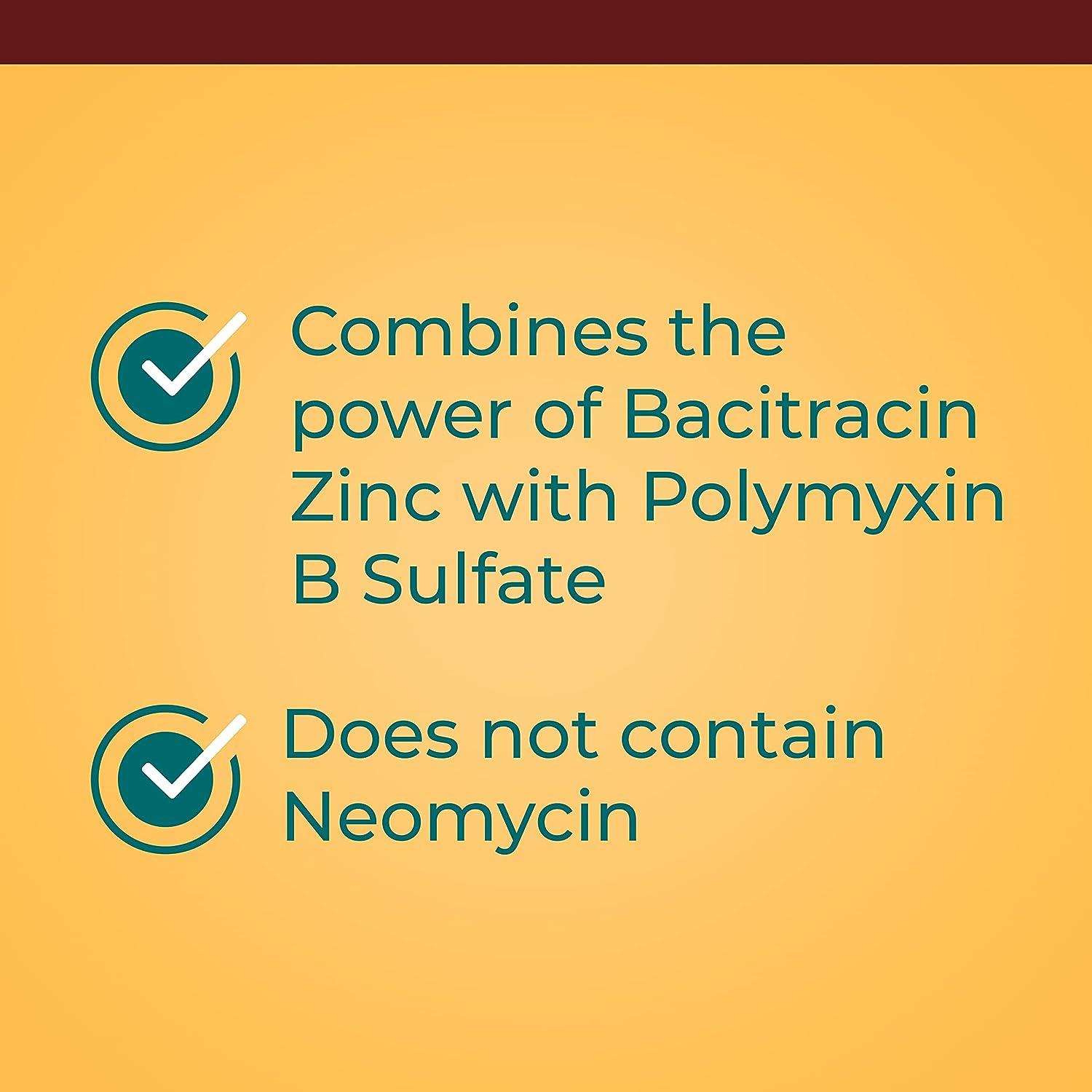Polysporin First Aid Topical Antibiotic Skin Ointment with Bacitracin