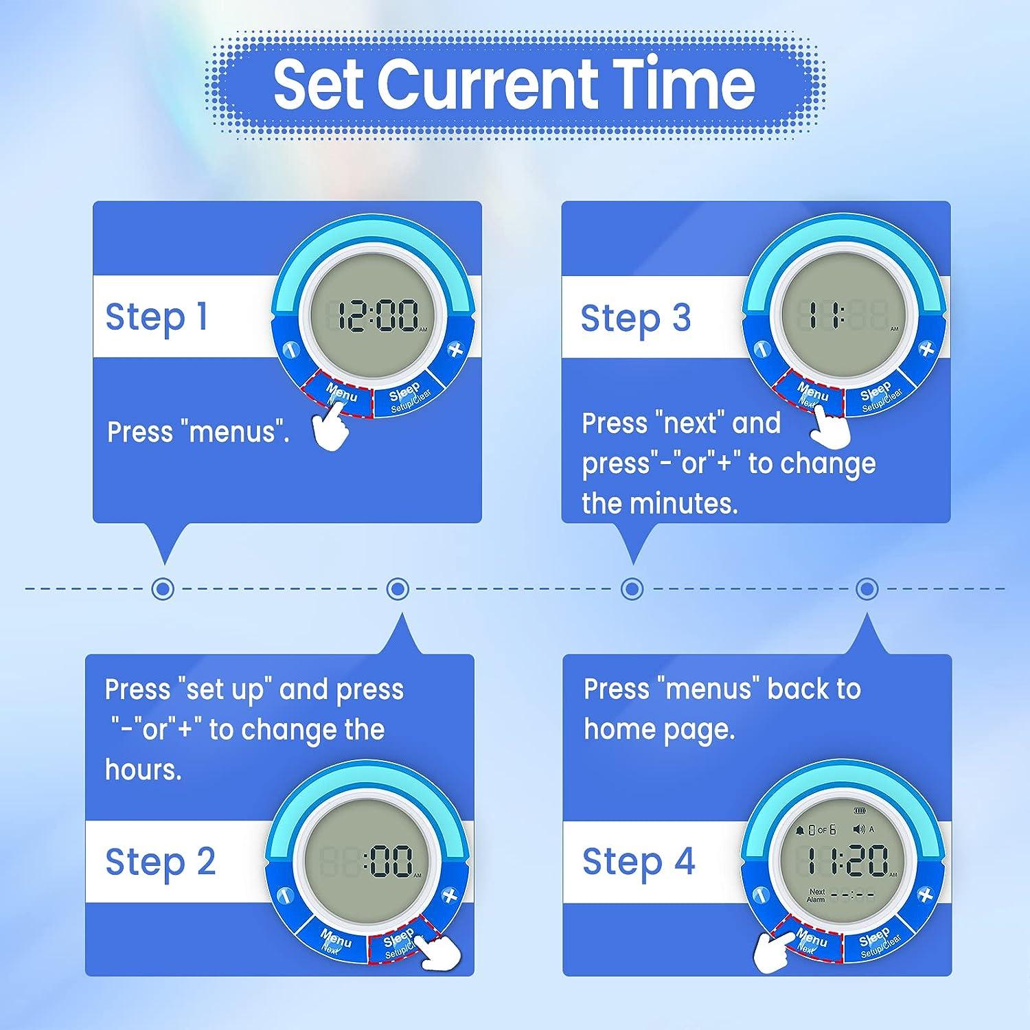 Zoksi Automatic Pill Dispenser with Alarm Electronic Medication