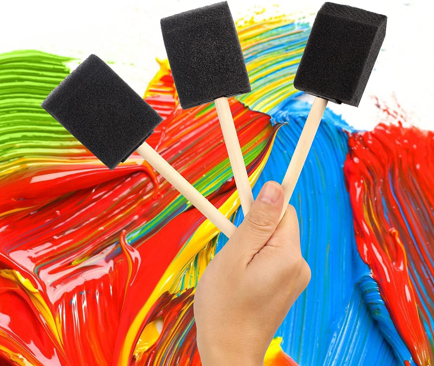 20 Pcs Foam Paint Brushes, 2 Inch Foam Brush, Wood Handle Sponge Brush