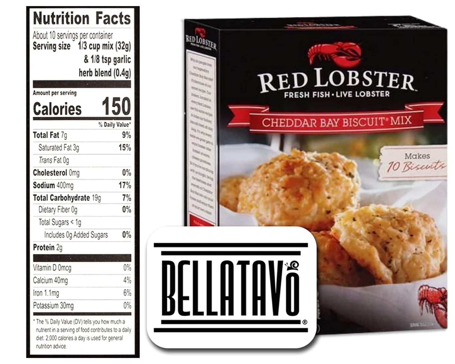 Cheddar Bay Biscuit Mix Bundle. Includes Two- 11.36 Oz Boxes of Red Lobster  Cheddar Bay Biscuit Mix plus a BELLATAVO Fridge Magnet! Each Box of Red  Lobster Cheddar Biscuit Mix Yields 10 Biscuits.