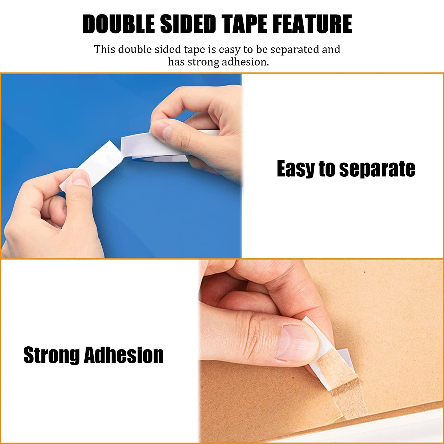 6PCS Premium Double Sided Tape for Crafts, Multi-Size Double Sides Adhesive  Tapes for Arts, Scrapbook Tapes for DIY Photos, Gift Wrapping,  Scrapbooking, Paper Backing, Office School Supplies (65FT)