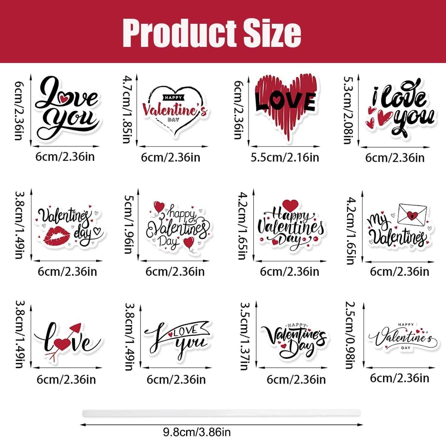 24 pezzi Valentine's Day Cupcake Toppers Glitter Be Mine XOXO Love You Muffin Decorazione San Valentino Tema Nozze Doccia Compleanno Festa Torte Accessori Rosso