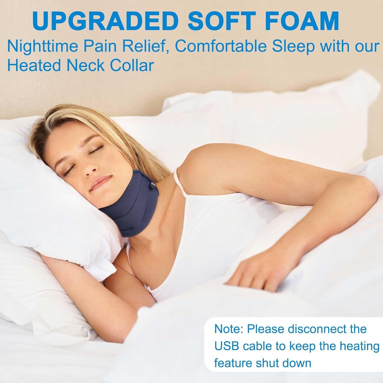 HONGJING Heated Neck Brace for Neck Pain and Support Soft Foam Cervical  Collar with Heating - for Wrap Align Stabilize Vertebrae