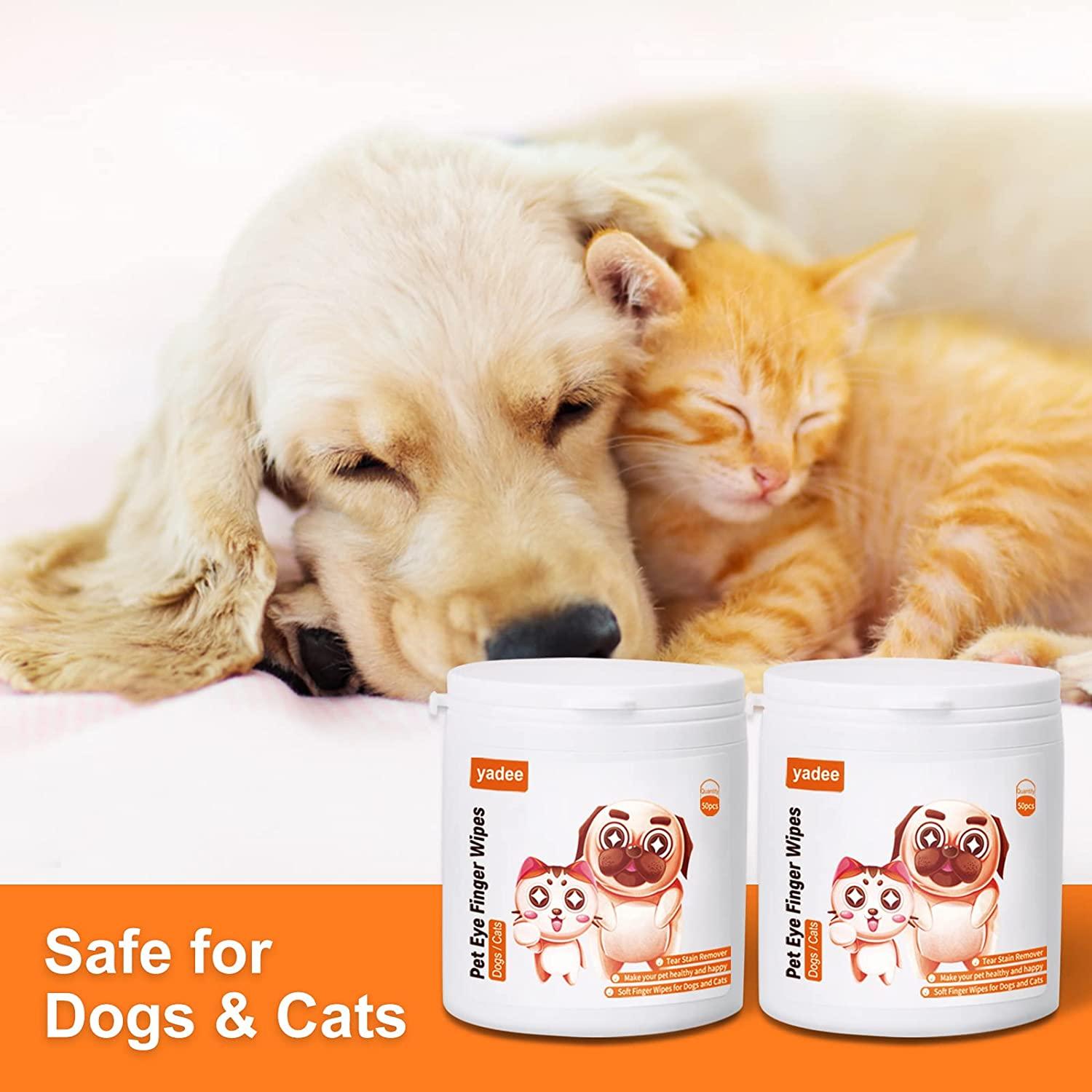 Dog Eye Wipes, Tear Stain Remover for Dogs and Cats, 100 Count Pet