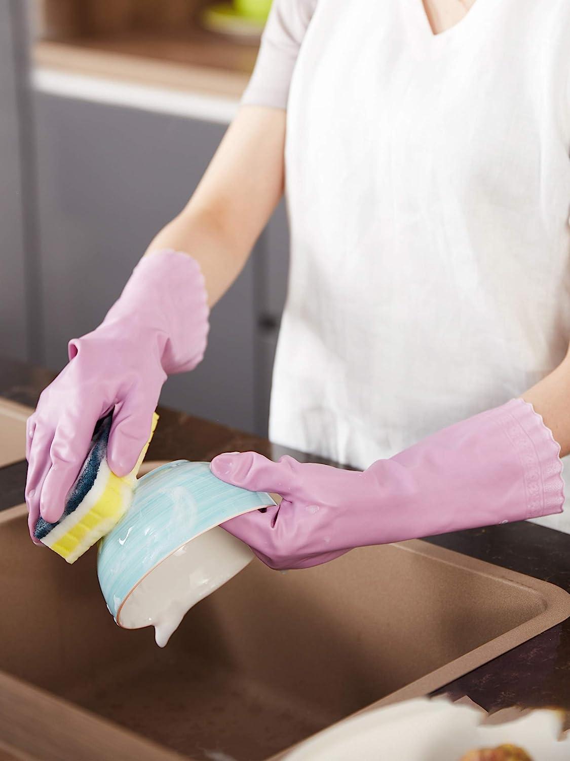 Buy LANON 3 Pairs wahoo Skin-Friendly Cleaning Gloves, Dishwashing