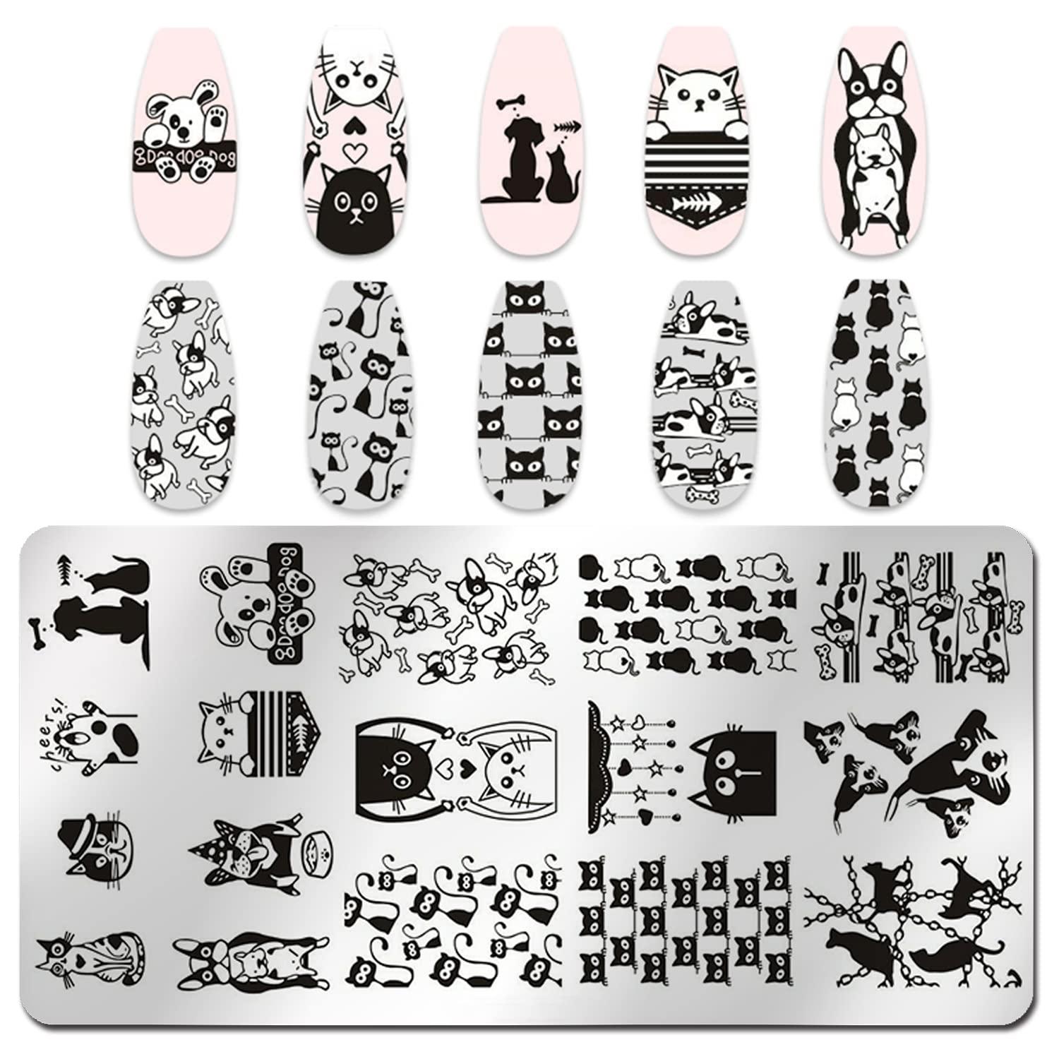 PICT You Nail Stamping Plates Flower Pattern Nail Art Plate Stencil  Stainless | eBay
