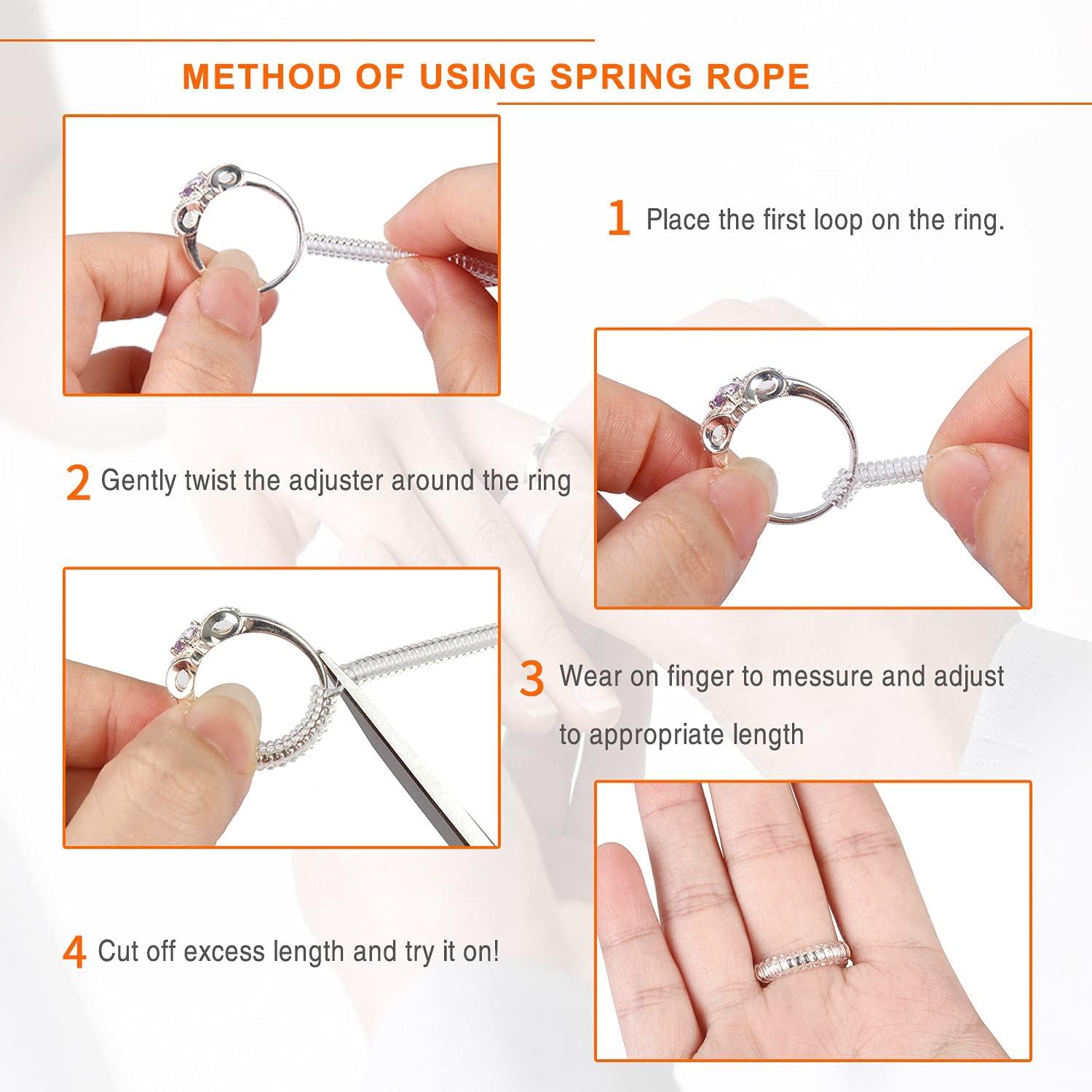 DIY 16Pcs Ring Guard Ring Sizer for Loose Rings Ring Size Adjusters for  Wedding Rings 4 Style Ring Spacers Spiral Tightener - buy DIY 16Pcs Ring  Guard Ring Sizer for Loose Rings