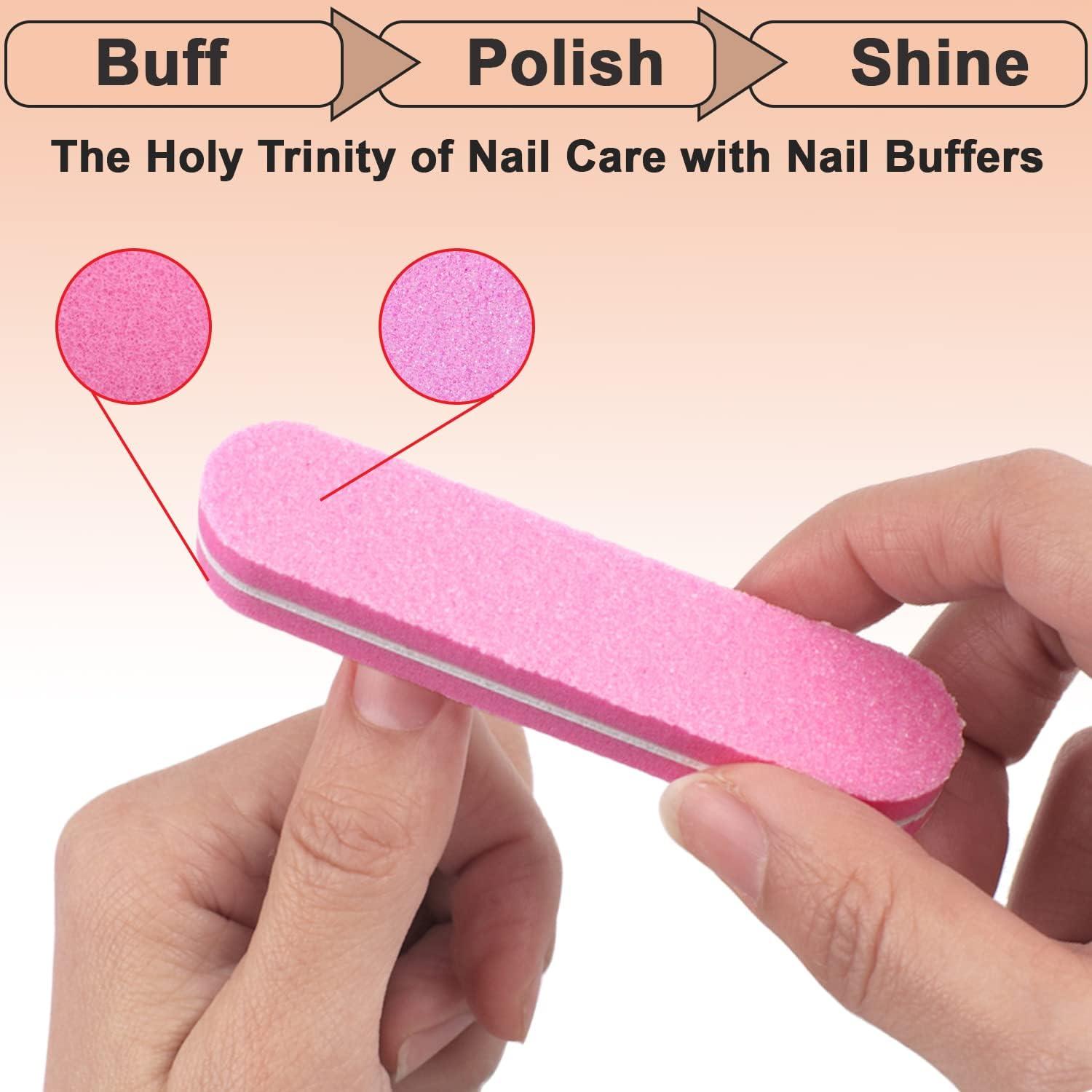 Stadux Nail Files & Buffer Set 12pcs 100/180 Grit Professional Nail File Sanding Block Polisher