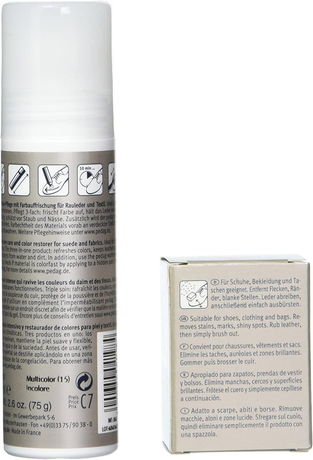 pedag Suede Cleaner and Textile Color Restorer, 3 pc Cleaning and Care