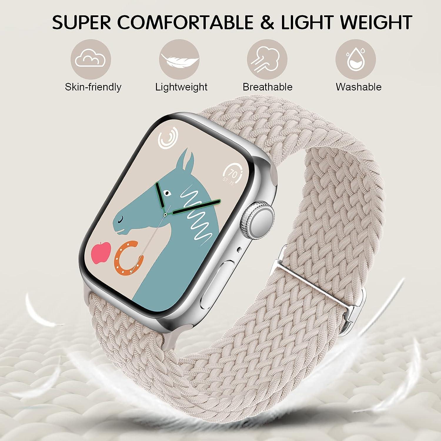 TransJoy Braided Adjustable Watch Band for Apple Watch 38mm-45mm