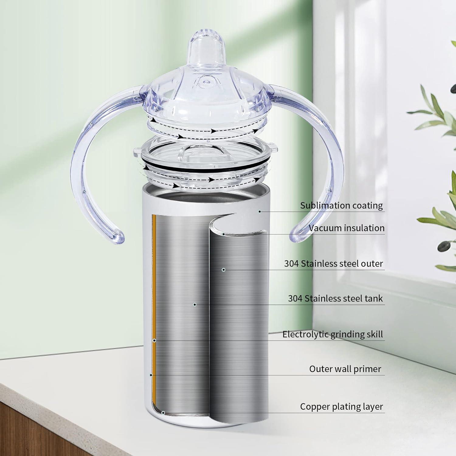 Stainless Steel Insulated Sublimation Sippy Cup with Lids