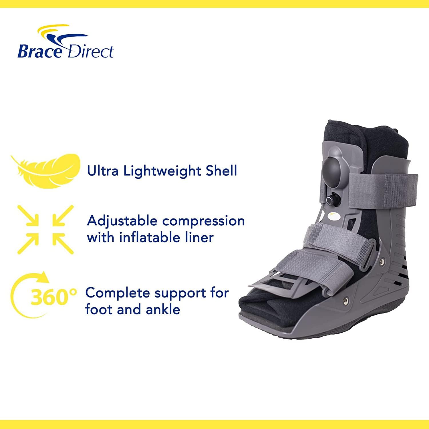 Ultra Light Short Full Shell Walking Boot Air Cast for Foot Ankle Injury