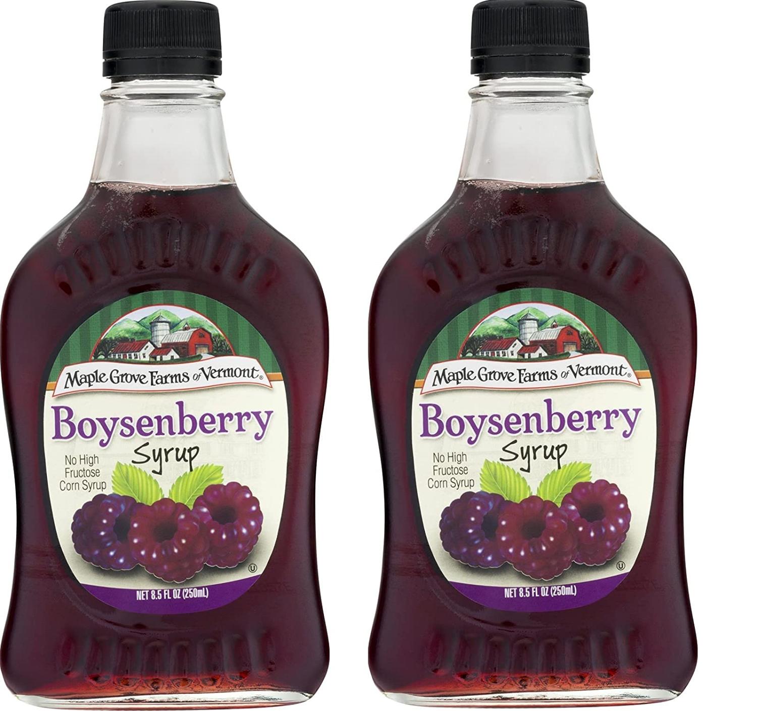 Maple Grove Farms, Boysenberry Syrup, 8.5 Ounce (2Pack)