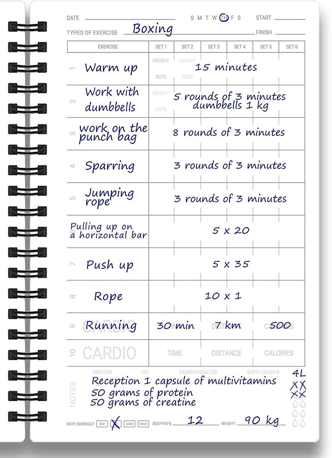 Cossac Fitness Journal & Workout Planner - Designed by Experts Gym