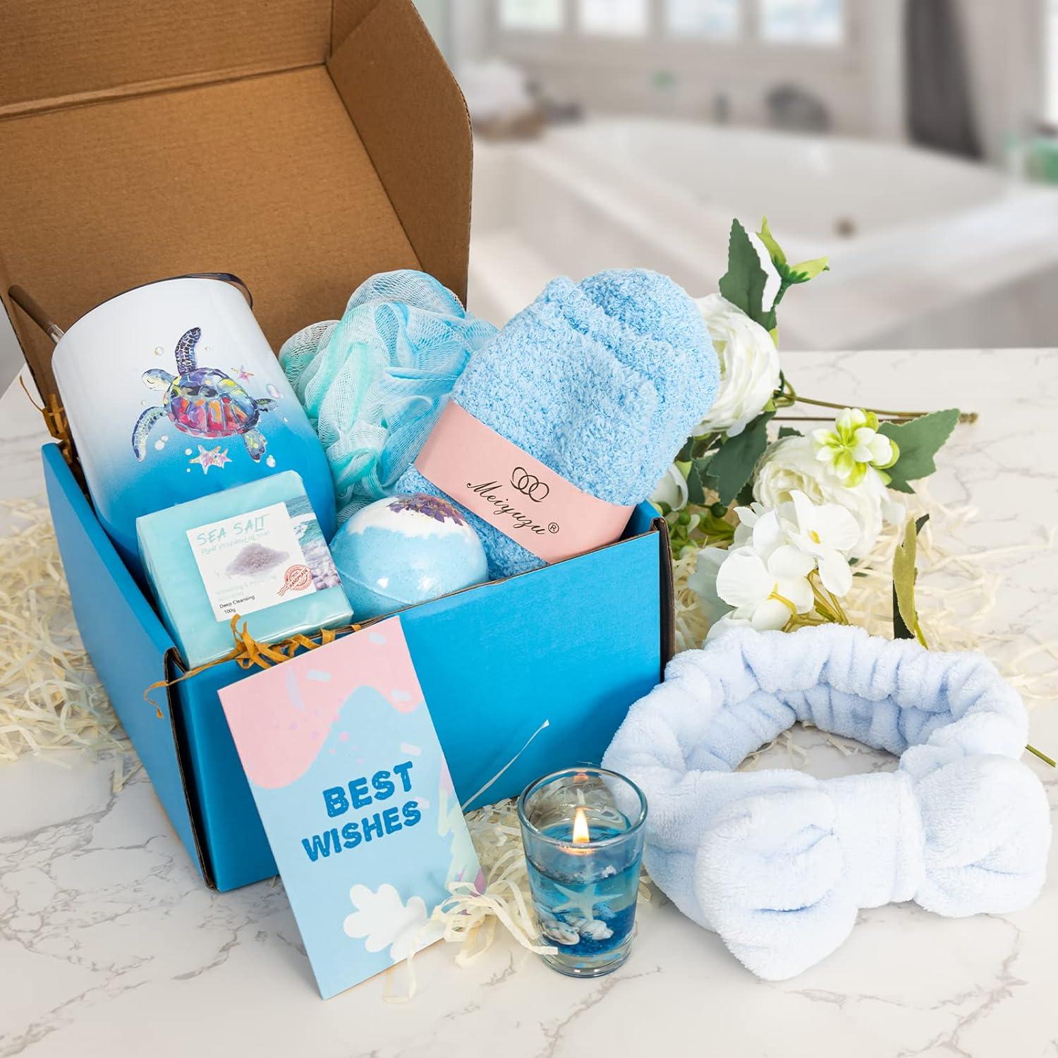 Self Care Gifts for Women Thinking of You Unique Birthday Gifts Get Well  Soon Care Package Christmas Ocean Theme Relaxing Spa Gift Box for Her  Sister Best Friends Mom Teacher