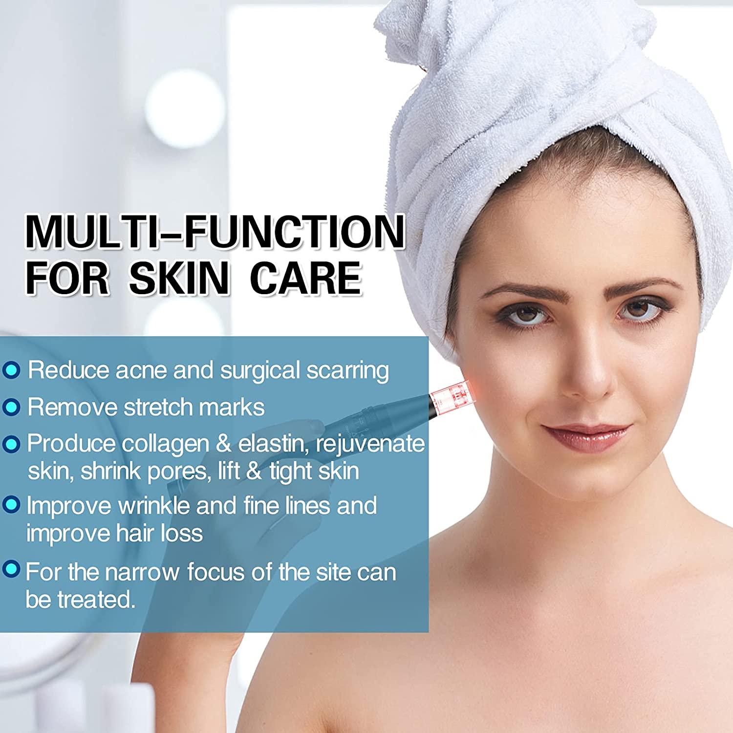 Professional Electric Microneedling Pen with 24 Replacement Cartridges