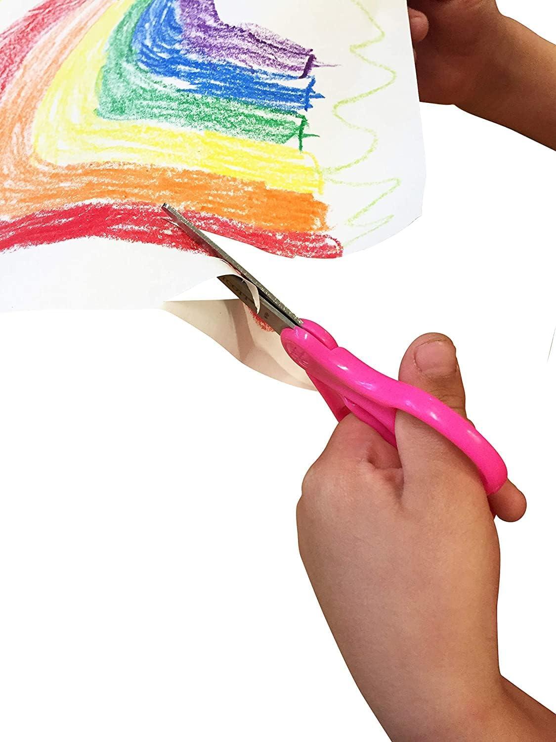 Kinteshun Children Scissors,Kids' Artwork Blunt Tip Anti-Pinch