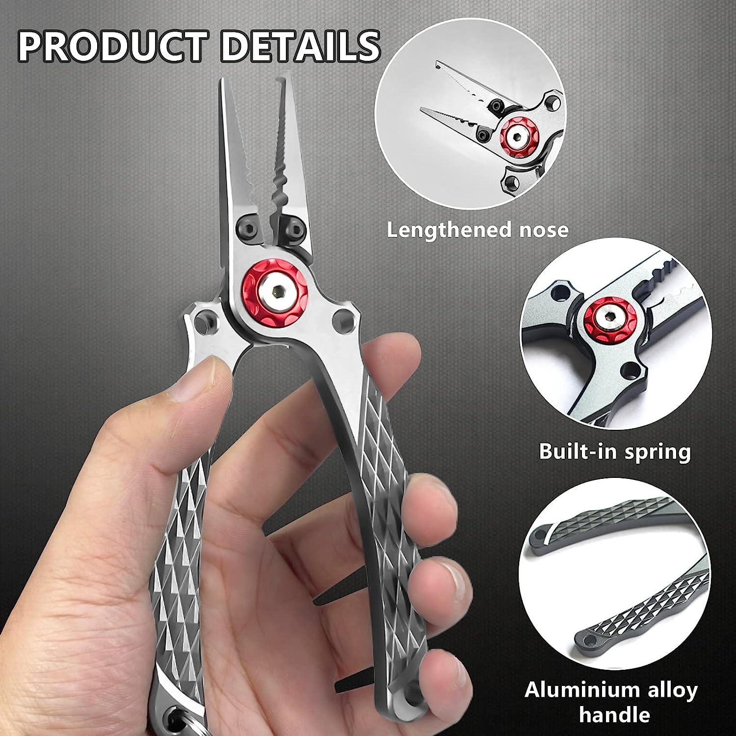 Aluminum Handle Fishing Pliers, Braid Cutters, Split Ring Pliers