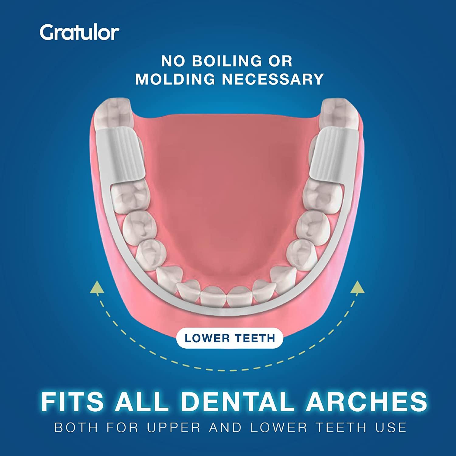 Gratulor Mouth Guard for Clenching Teeth ComfortFit Dental Guard for