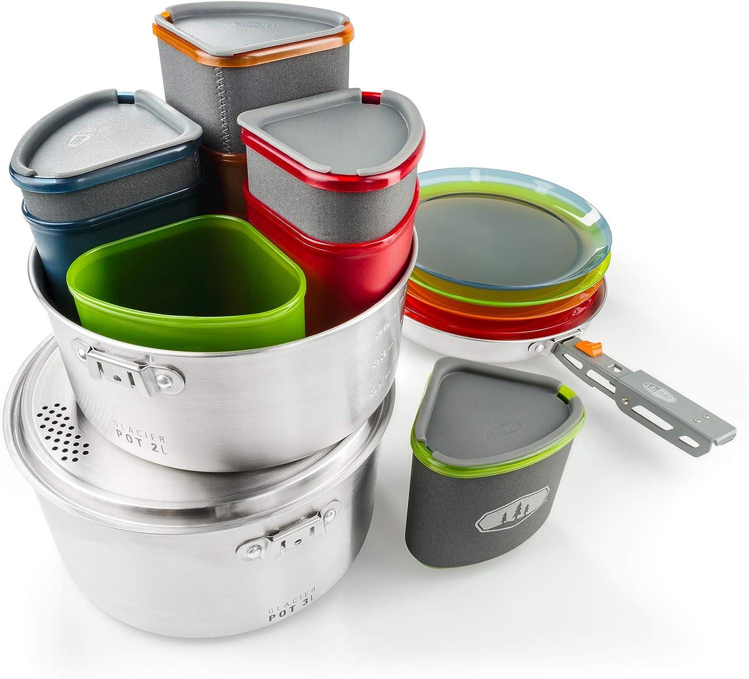 GSI Outdoors Glacier Stainless Camper 4-Person Cookware