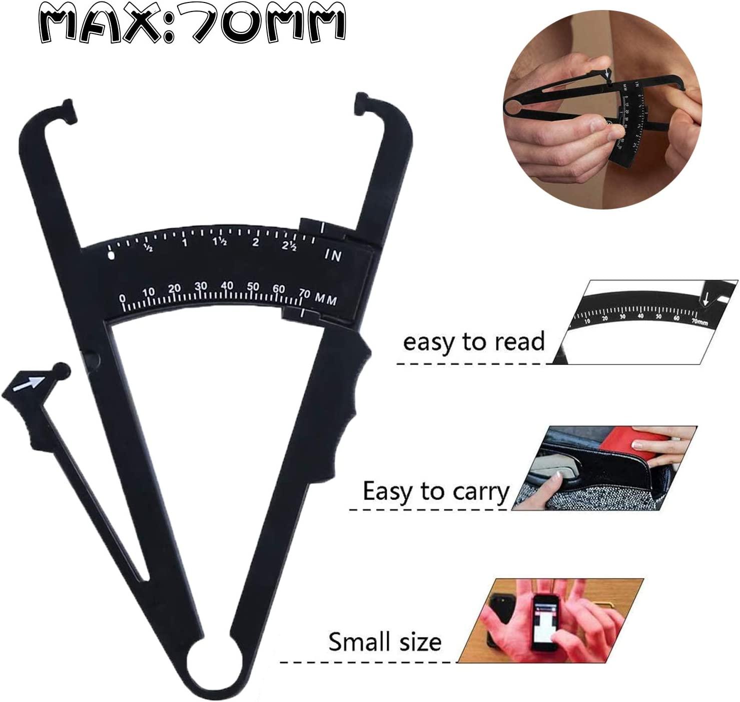 T&Kira 2020 New Body Fat Caliper and BMI Body Mass Index Measure Tape