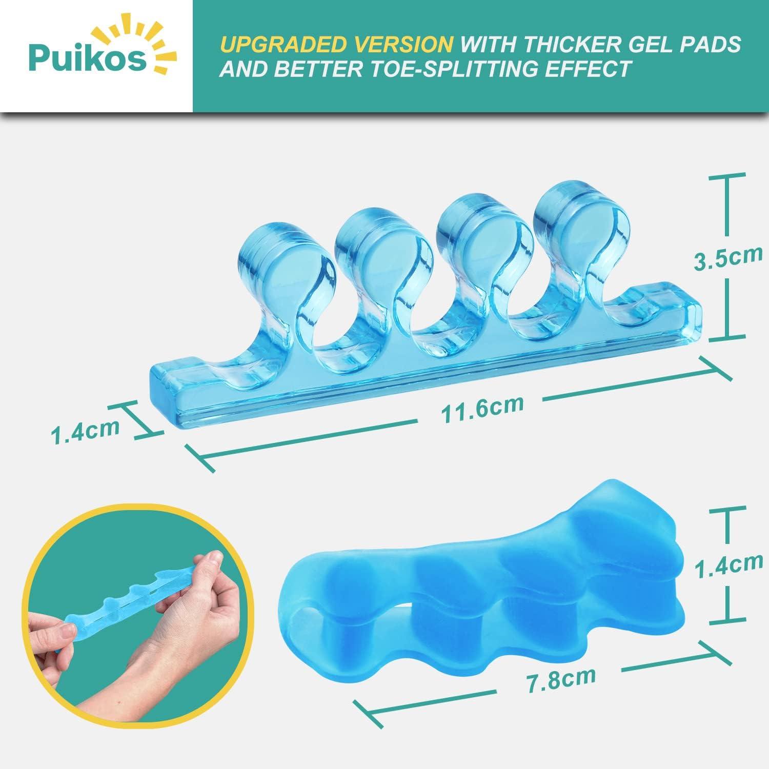 Puikos Blue Toe Separator & Straightener for Overlapping Toes, Bunion