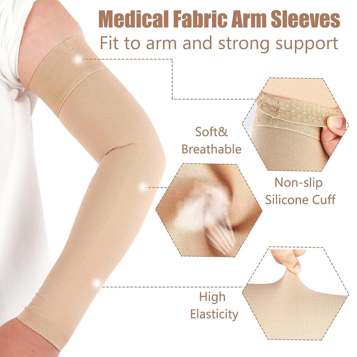 3 Pairs Lymphedema Compression Arm Sleeve 2030 Mmhg Full Arm Support