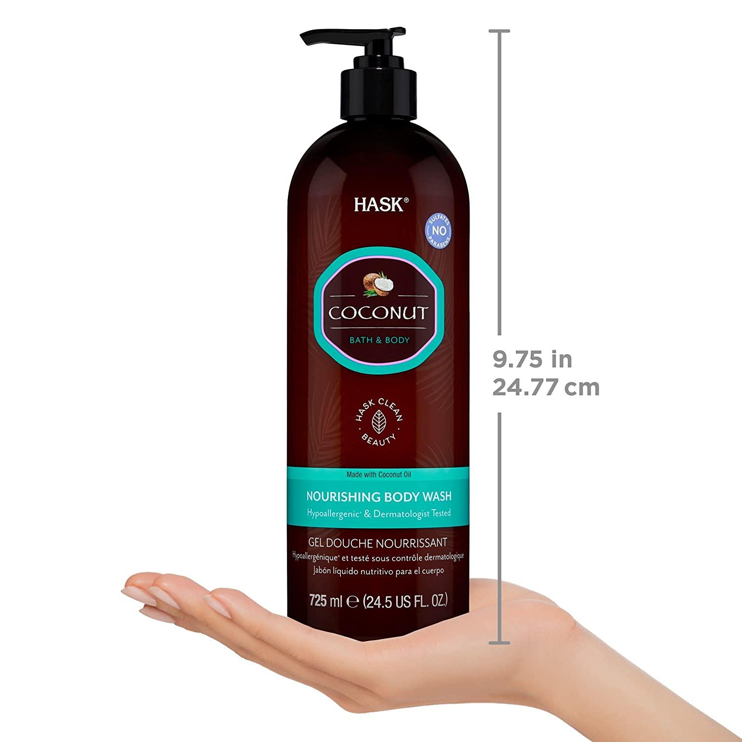 HASK Coconut Body Wash Vegan Formula, Hypoallergenic, Dermatologist