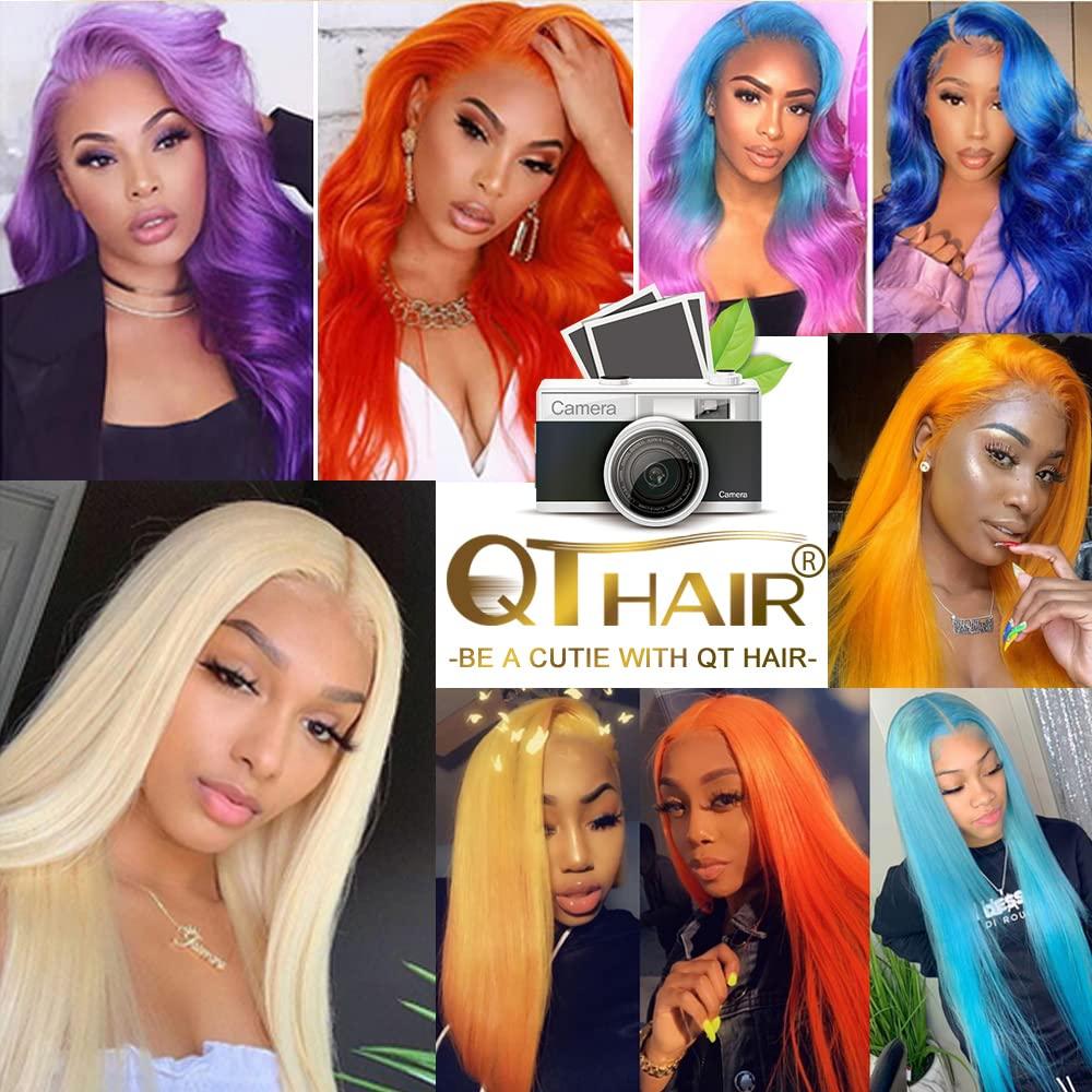 QTHAIR 12A Russian Blonde #613 Transparent Color Lace Frontal 100% Russian  Blonde Body Wave Human Hair Full Lace Frontal for Black Women(10