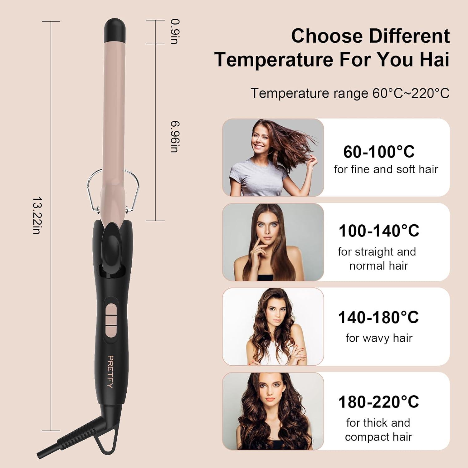 Wavy Hair Best Curling Iron Temperature For Fine Hair Pretfy 19mm