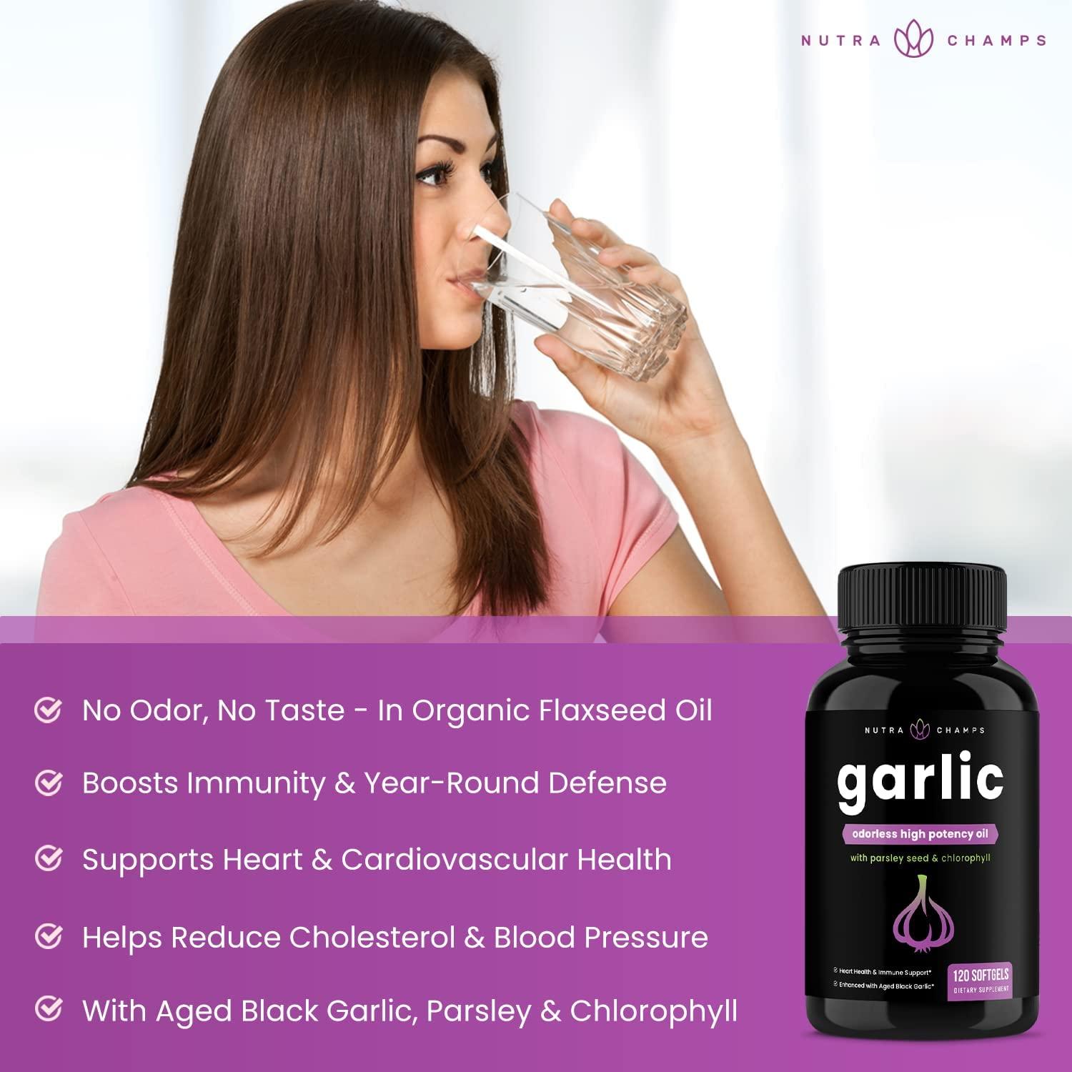 1000mg Odorless Garlic Pills Immune & Heart Support Supplement with