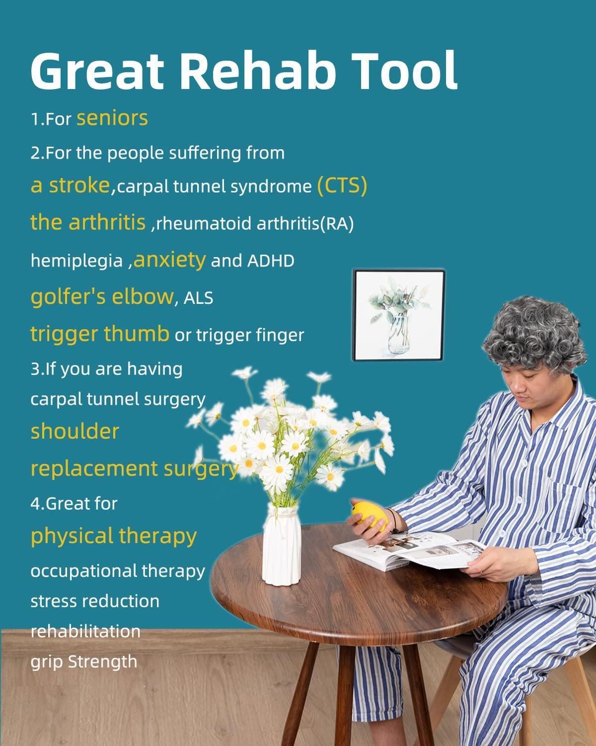 Adjustable Wrist Strap Stress Ball for Hand Therapy Ideal for Adults